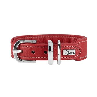 Hunter Halsband Cannes Mini, 37 Rot, Leder  1