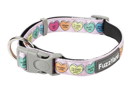 FuzzYard Neoprene Collar - Candy Hearts L