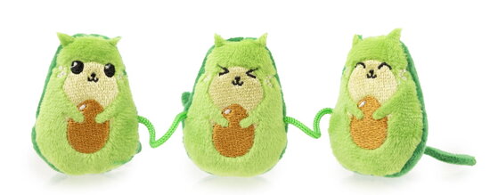 FuzzYard Cat Toy - Avocatos 3 on a string