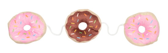 FuzzYard Cat Toy - Donuts 3 on a string