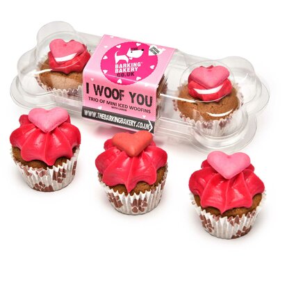 I Woof YouHearts  Mini Iced Trios 6 st.