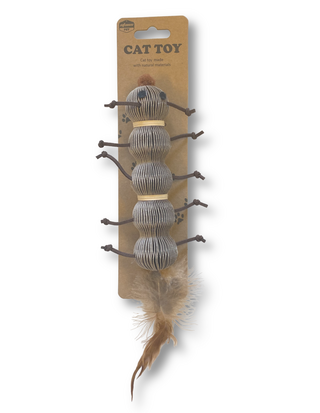 Natural Cat Toy Papieren Rubs Met Veer