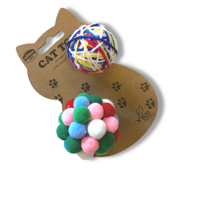 Natural Cat Toy Duo Fun Balls