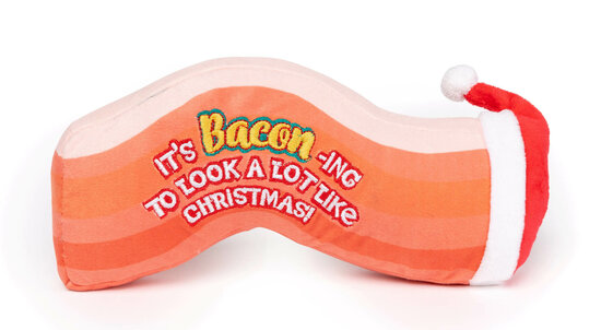 FuzzYard Dog Toy - Bacon-ing To Look A Lot Like Xmas