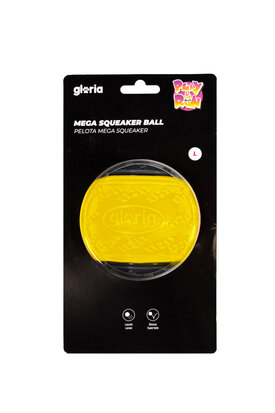 Gloria Mega Squeaker Ball L Yellow/Grey