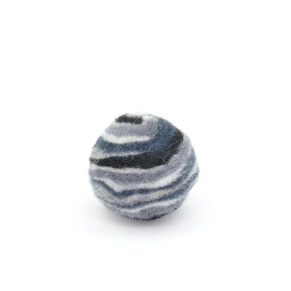 Toy Cat Rolli Wool felt grey-white 3