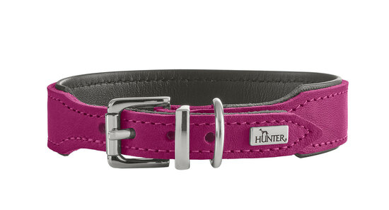 Collar Malta 42/S Cowleather magenta/black 1