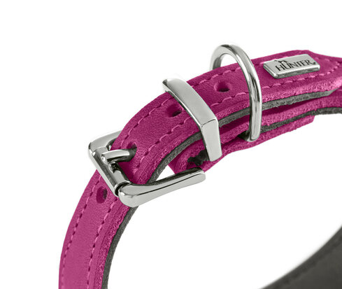 Collar Malta 50/S-M Cowleather magenta/black 1