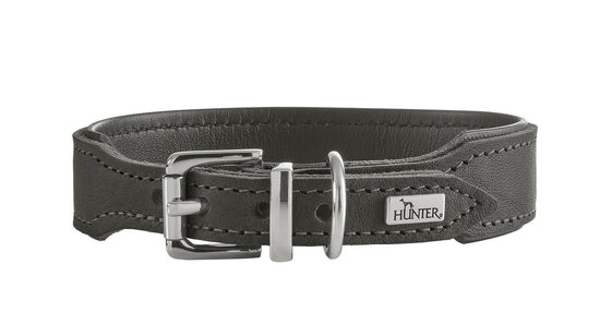 Collar Malta 37/XS-S Cowleather stone grey/black 1