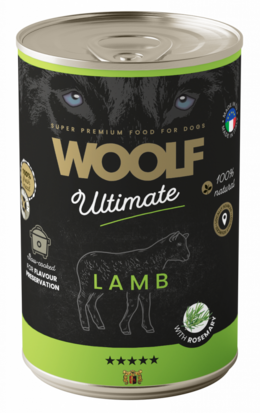 WOOLF ULTIMATE CANNED DOGFOOD - Lamb with Rosemary  400 gr