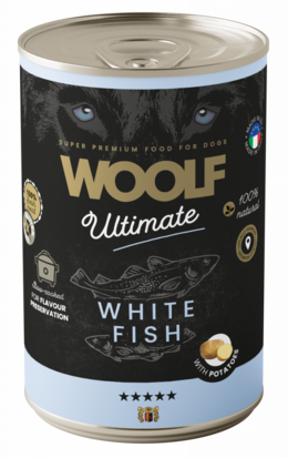 WOOLF ULTIMATE CANNED DOGFOOD - White Fish with Potatoe  400 gr