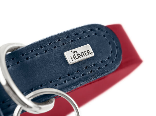 Collar Lemvig 55/M Cowleather red/dark blue 1