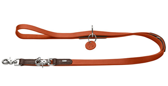 T-Leash Lemvig 15/200 Cowleather orange/dark brown 1