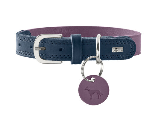 Collar Lemvig 55/M Cowleather purple/dark blue 1