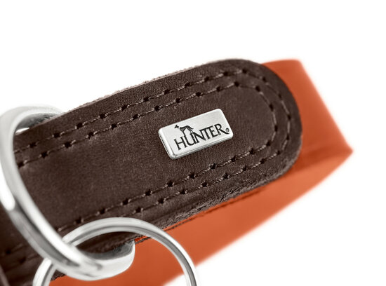 Collar Lemvig 40/S Cowleather orange/dark brown 1