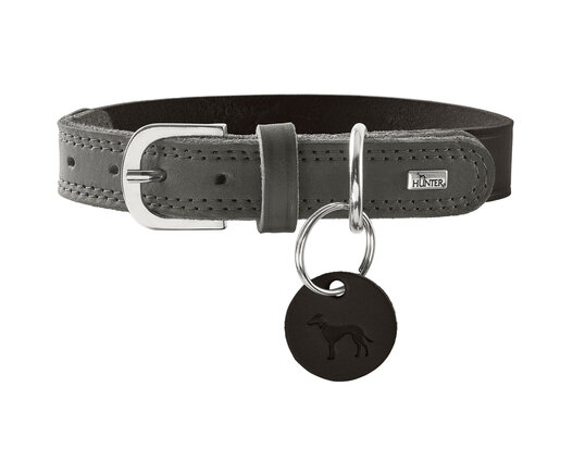 Collar Lemvig 50/S-M Cowleather black/stone grey 1