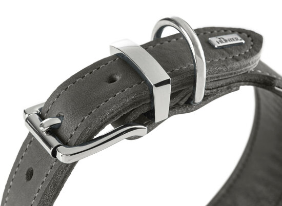 Collar Malta 60/L Cowleather stone grey/black 1