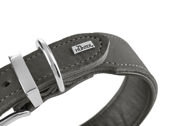 Collar Malta 60/L Cowleather stone grey/black 1