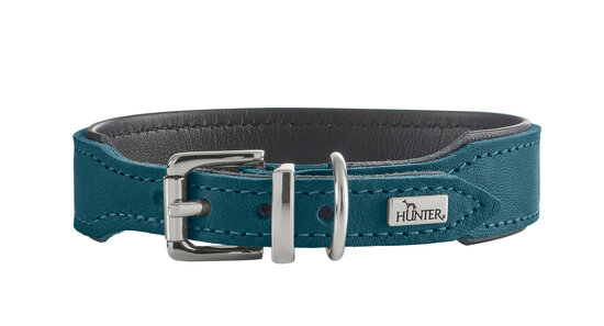 Collar Malta 42/S Cowleather teal blue/black 1