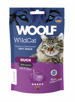 WOOLF WILDCAT Snacks - Duck  50gr