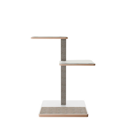 Cat tree Owen 2 + SA 109 cm Wood/Sisal/Polyester white/grey/grey 1