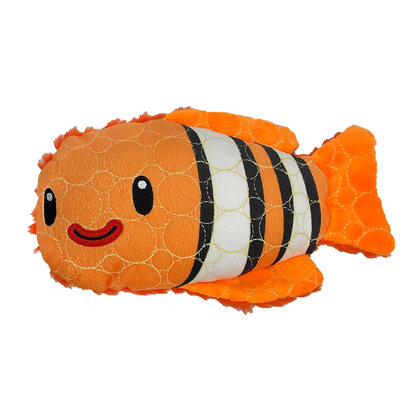 Bite Force Clown Fish Plush Tough Toy - Durable