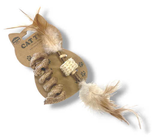 Natural Cat Toy Duo Jute Spiraal - Matatabi