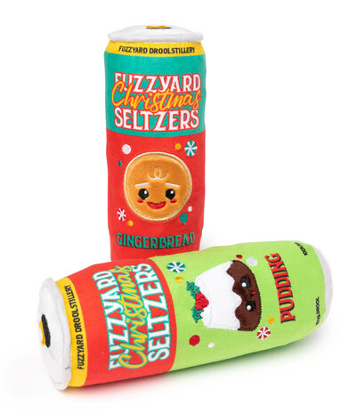 FuzzYard Dog Toy - Christmas Seltzers 2PK