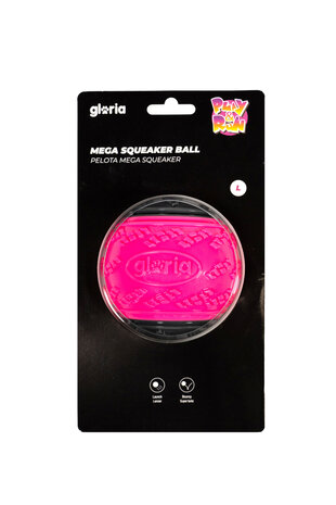 Gloria Mega Squeaker Ball L Pink/Grey