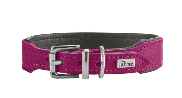 Collar Malta 42/S Cowleather magenta/black 1