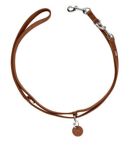 T-Leash Aalborg braided 20/200 Cowleather cognac 1