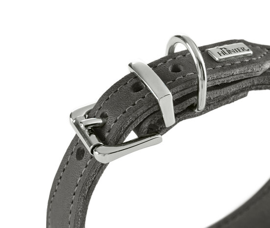 Collar Malta 50/S-M Cowleather stone grey/black 1