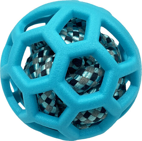 TPR holey ball with rope ball inside