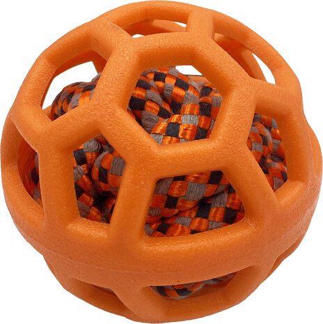 TPR holey ball with rope ball inside