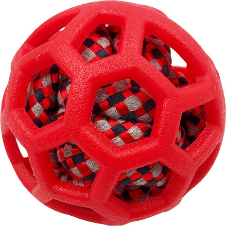 TPR holey ball with rope ball inside