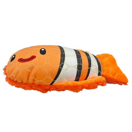 Bite Force Clown Fish Plush Tough Toy - Durable